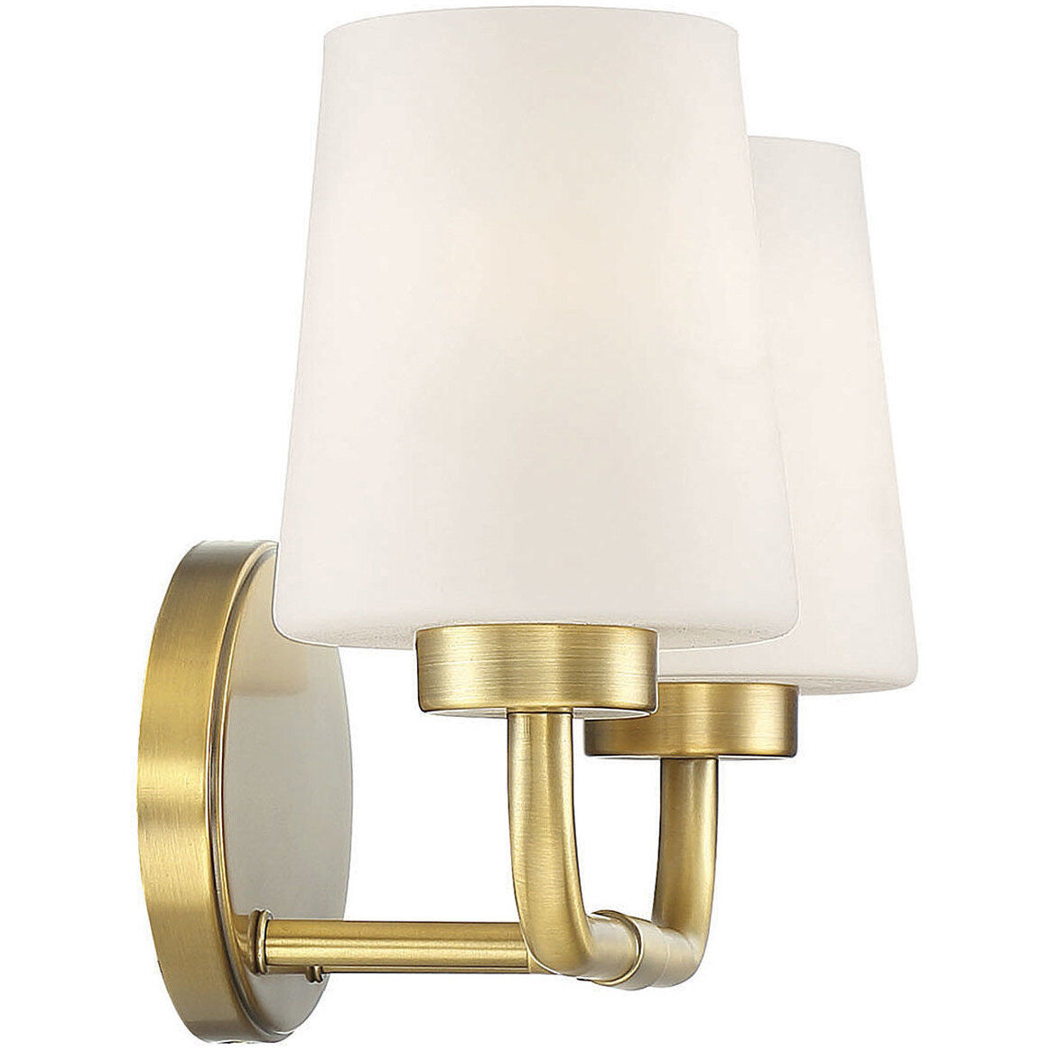 Capra 2 Light 15 inch Warm Brass Bathroom Vanity Light Wall Light, Essentials