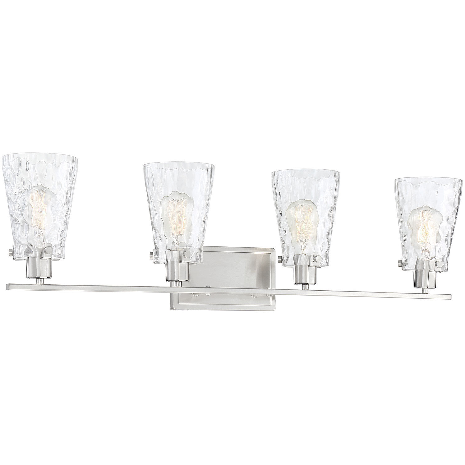 Vaughan 4 Light 32.5 inch Satin Nickel Bathroom Vanity Light Wall Light