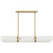 Chalfont 4 Light 42 inch Warm Brass Chandelier Ceiling Light