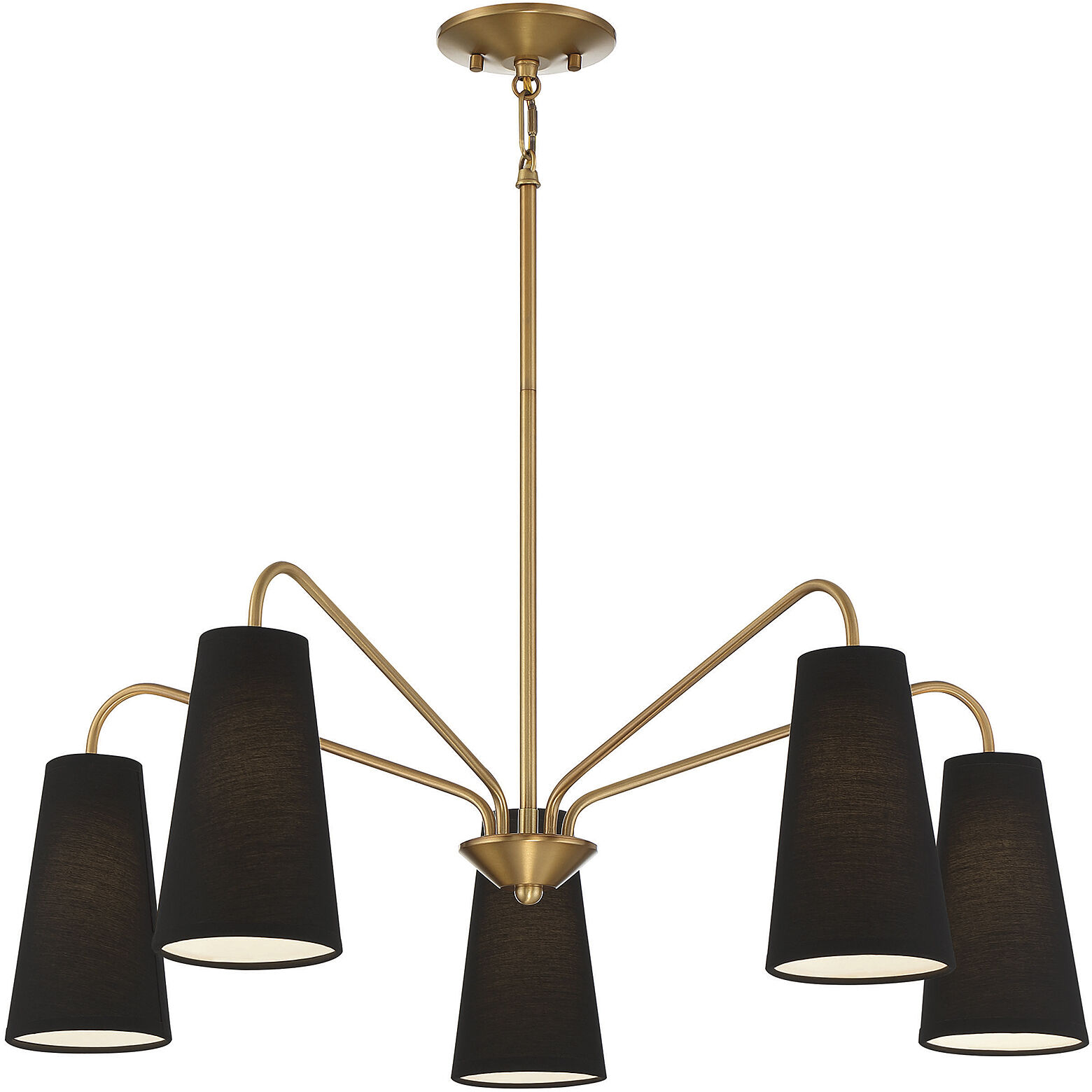 Edgewood 5 Light 32 inch Warm Brass Chandelier Ceiling Light, Essentials