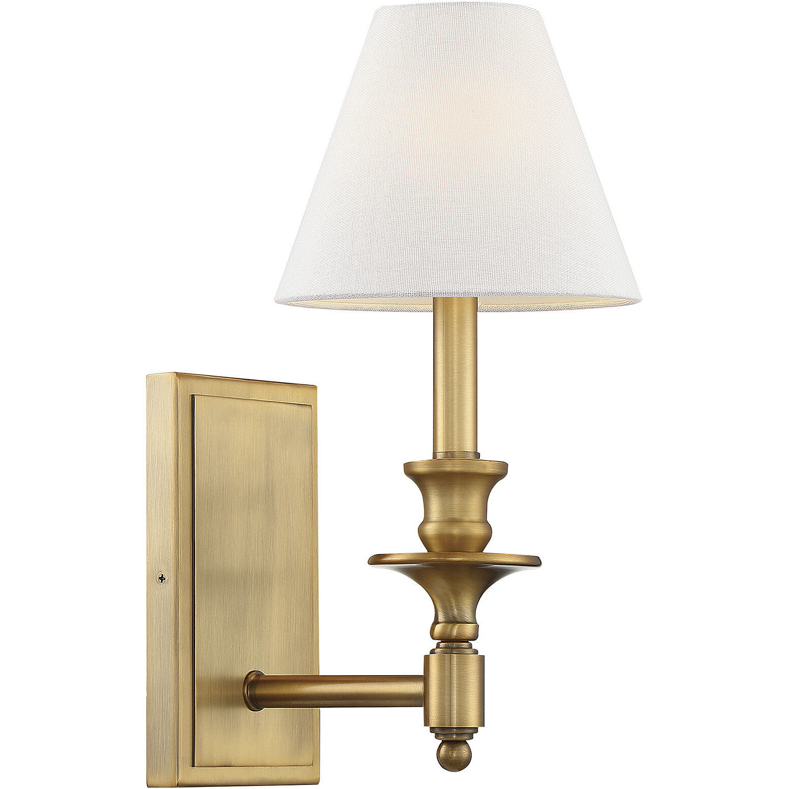 Washburn 1 Light 6.9 inch Warm Brass Wall Sconce Wall Light, Essentials