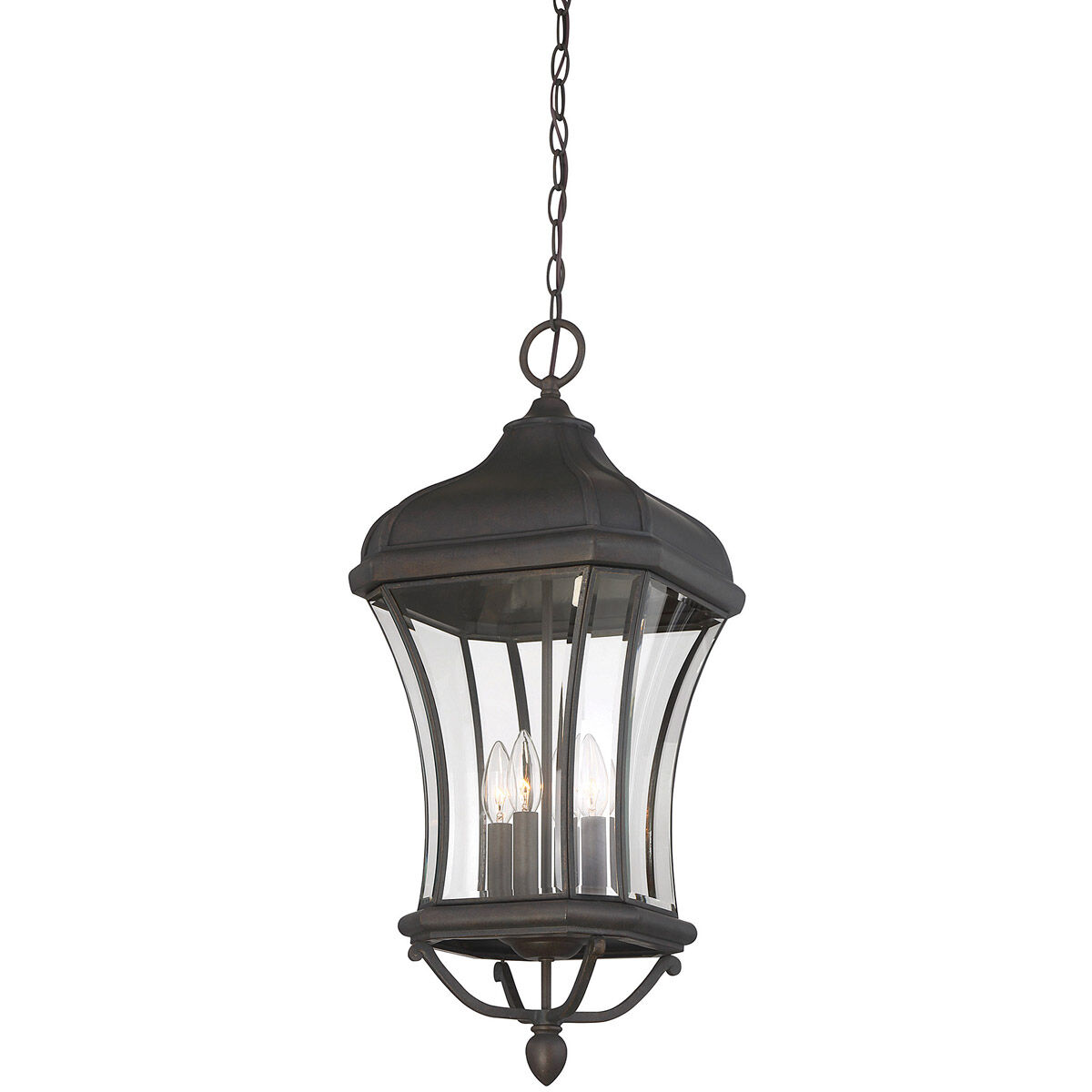 Realto 4 Light 12 inch Walnut Patina Outdoor Hanging Lantern