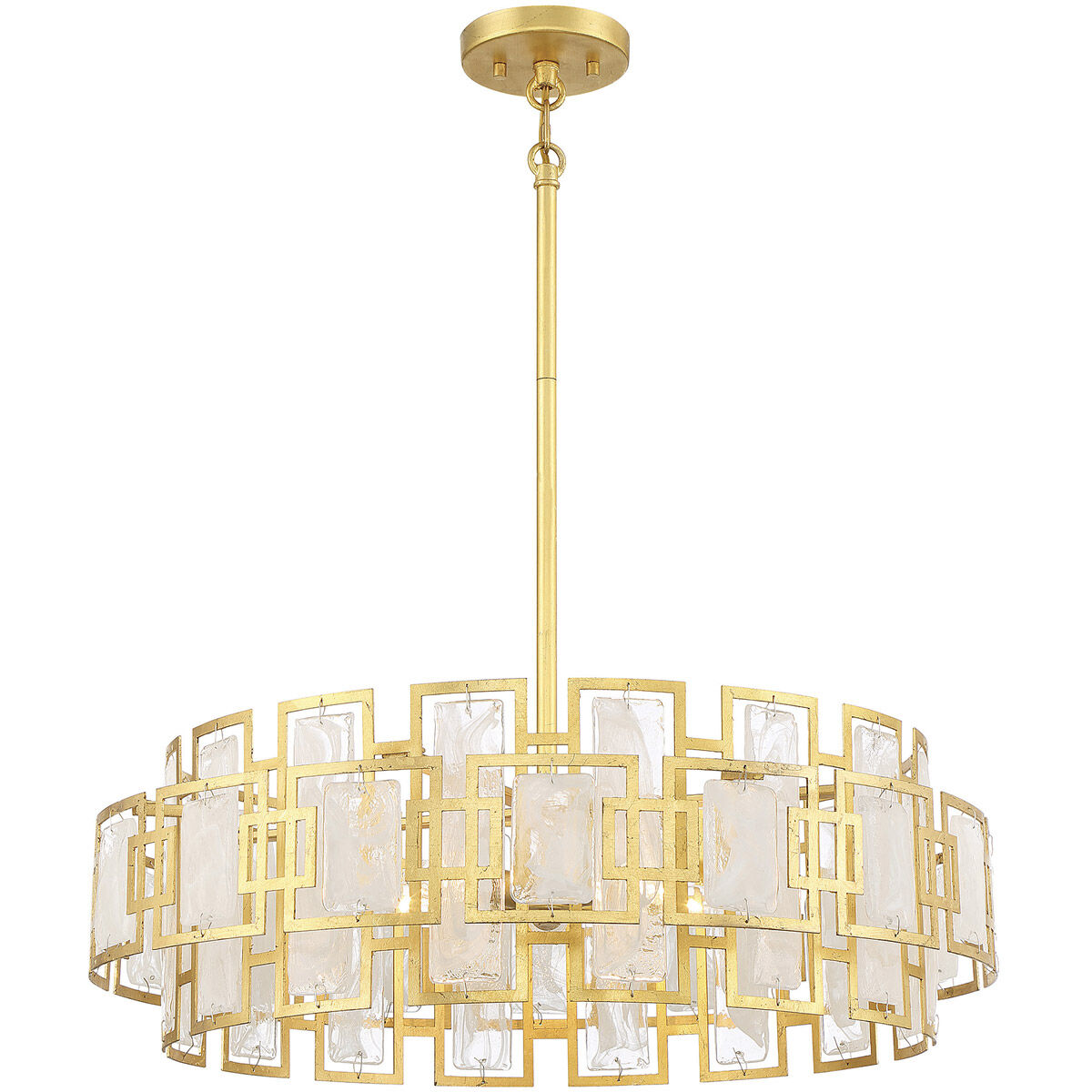 Portia 5 Light 26 inch Matte Black with True Gold Chandelier Ceiling Light