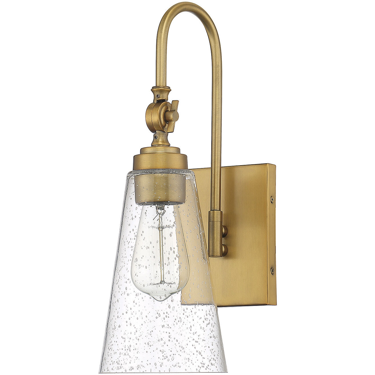 York 8.5 inch 60.00 watt Warm Brass Adjustable Wall Sconce Wall Light, Essentials