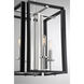 Champlin 4 Light 12.38 inch Black with Polished Nickel Accents Pendant Ceiling Light