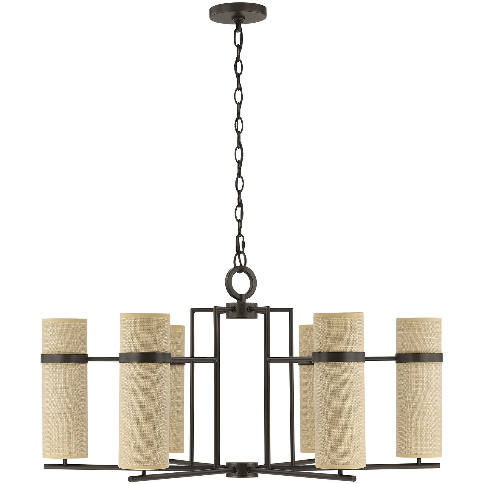 Weston 6 Light 34 inch Mediterranean Bronze Chandelier Ceiling Light