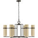 Weston 6 Light 34 inch Mediterranean Bronze Chandelier Ceiling Light