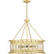 Daintree 8 Light 30 inch True Gold Pendant Ceiling Light