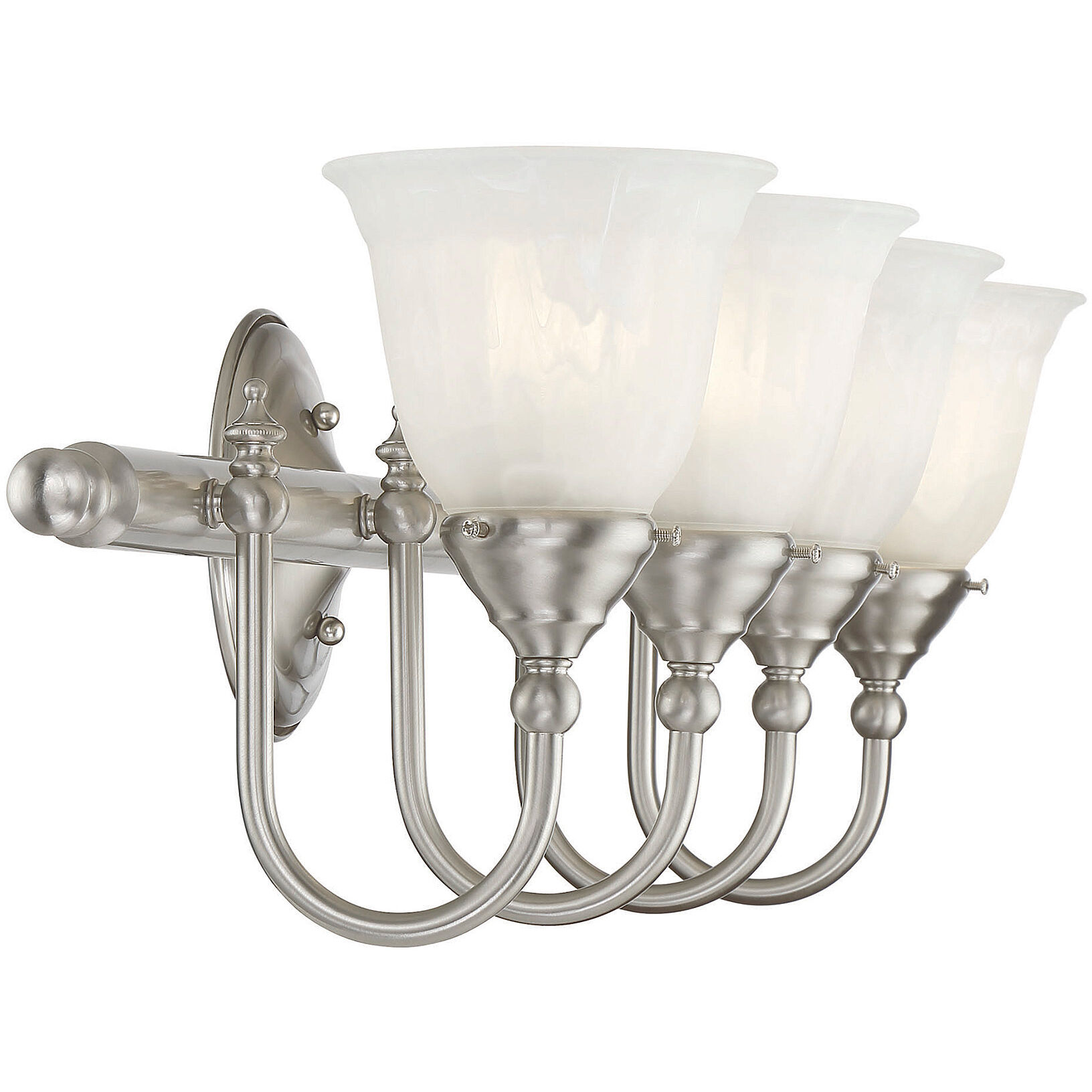 Brunswick 4 Light 31 inch Satin Nickel Bathroom Vanity Light Wall Light, Essentials