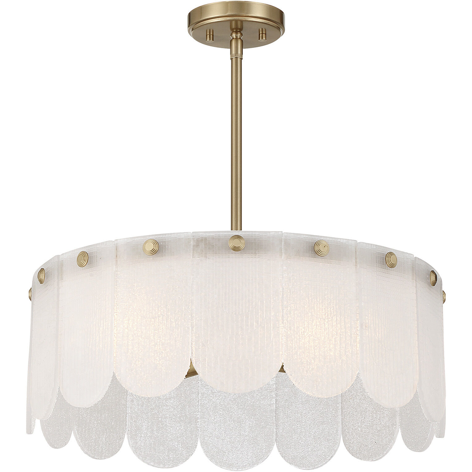 Ashton 4 Light 20 inch Noble Brass Covertible SemiFlush Ceiling Light, Essentials