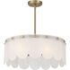 Ashton 4 Light 20 inch Noble Brass Covertible SemiFlush Ceiling Light, Essentials