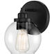 Carson 1 Light 5.5 inch Black Bathroom Vanity Light Wall Light, Essentials