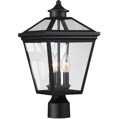 Ellijay 3 Light 18 inch Matte Black Outdoor Post Lantern