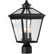 Ellijay 3 Light 18 inch Matte Black Outdoor Post Lantern
