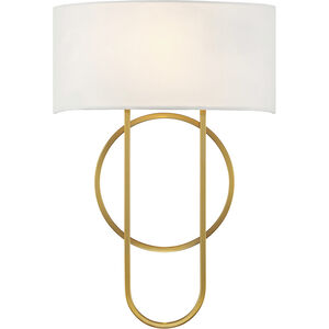 Tempe 2 Light 12 inch Warm Brass Sconce Wall Light
