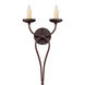 Elba 2 Light 12 inch Oiled Copper Sconce Wall Light