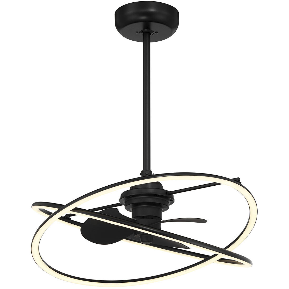 Dorado 14 inch Matte Black with Black Blades Fan D'Lier