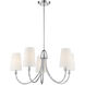Cameron 5 Light 29 inch Polished Nickel Chandelier Ceiling Light, Essentials