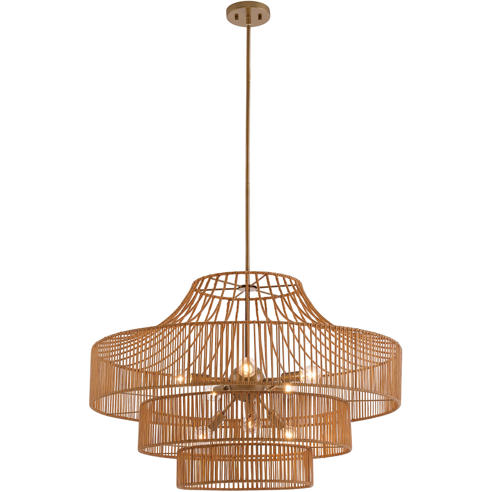 Savoy House Medlock 8 Light Outdoor Chandelier in Burnished Brass