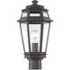 Holbrook 1 Light 17 inch Textured Bronze With Gold Highlights Outdoor Post Lantern