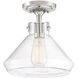 Walpole 1 Light 11 inch Polished Nickel Semi-Flush Ceiling Light