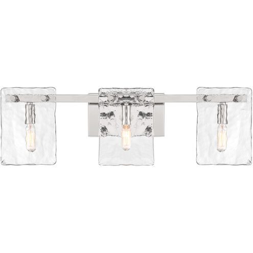 Genry 3 Light 25 inch Polished Nickel Bathroom Vanity Light Wall Light