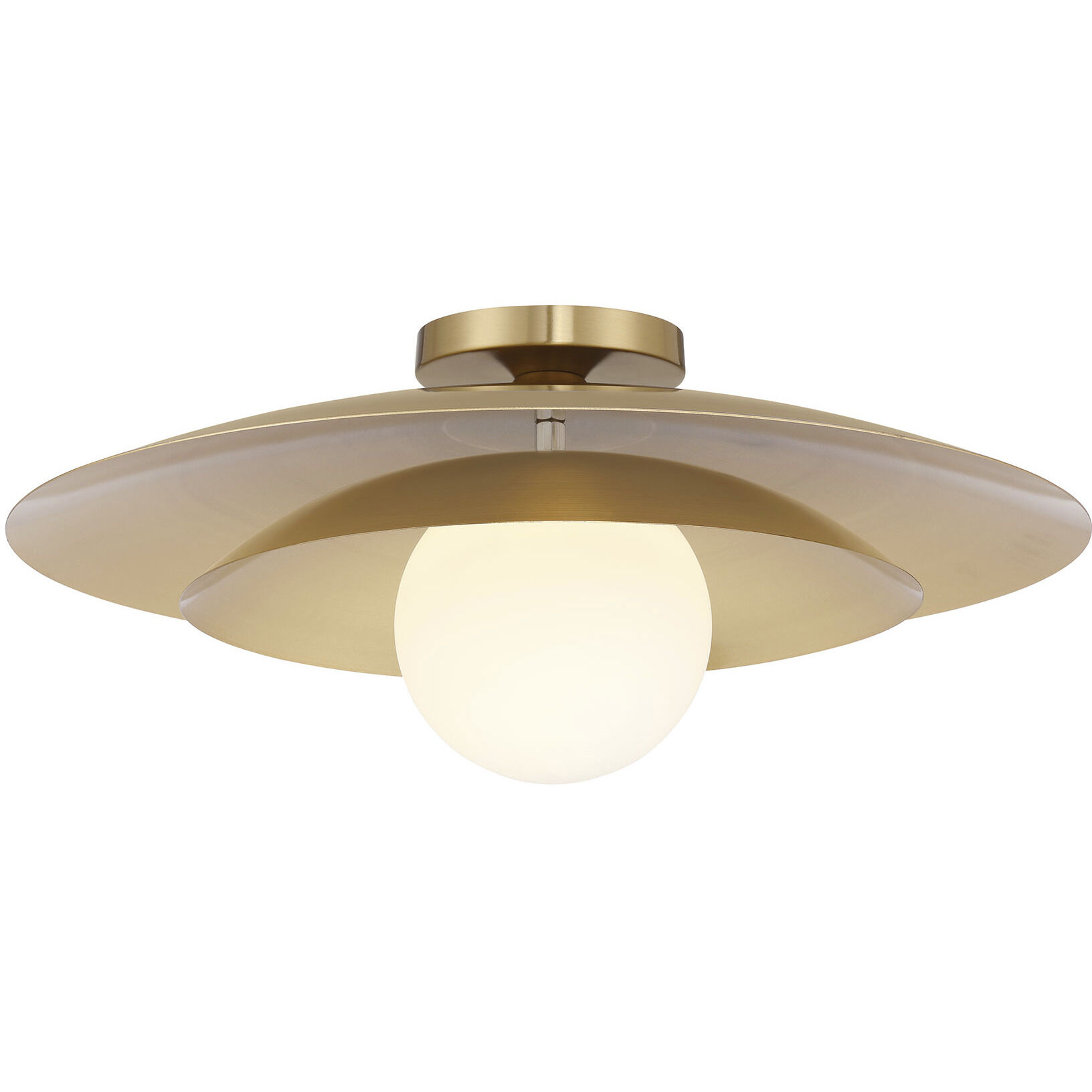 Sherrer 1 Light 20 inch Warm Brass Semi-Flush Ceiling Light