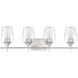 Octave 4 Light 28.75 inch Satin Nickel Bathroom Vanity Light Wall Light, Essentials