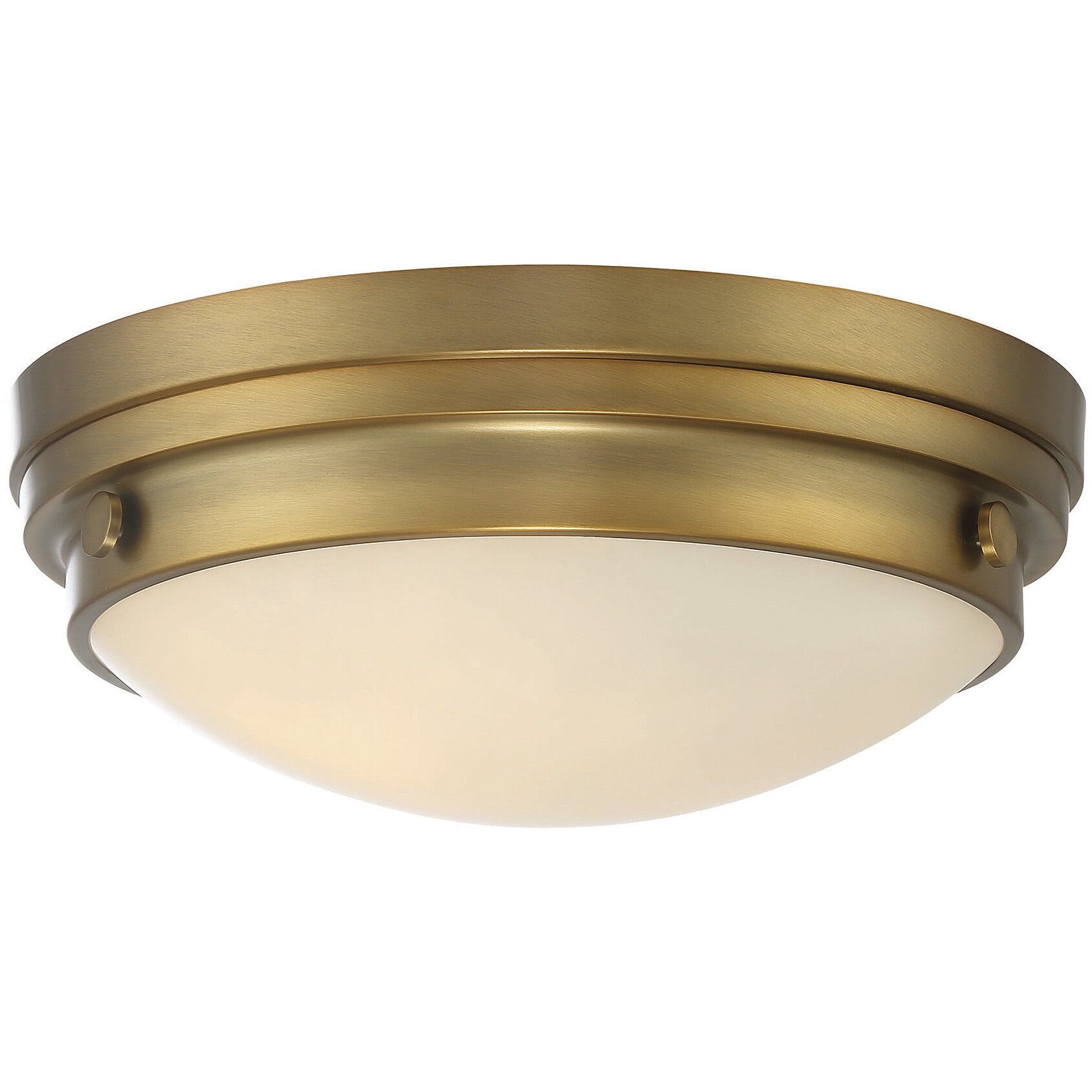 Lucerne 2 Light 13.25 inch Warm Brass Flush Mount Ceiling Light, Essentials
