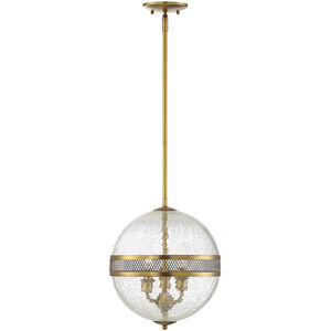 Stirling 3 Light 12 inch Warm Brass Pendant Ceiling Light, Essentials