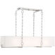 Abbott 8 Light 44 inch Satin Nickel Linear Chandelier Ceiling Light