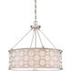 Triona 4 Light 24 inch Silver Leaf Pendant Ceiling Light