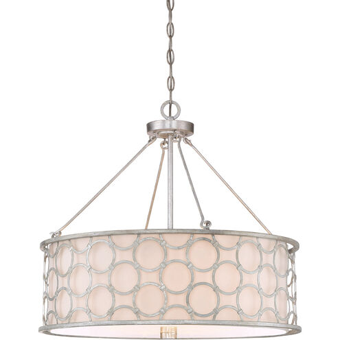 Triona 4 Light 24 inch Silver Leaf Pendant Ceiling Light