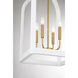 Sheffield 4 Light 15 inch White with Warm Brass Pendant Ceiling Light in White/Warm Brass