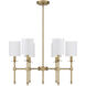 Chatham 6 Light 28 inch Warm Brass Chandelier Ceiling Light, Essentials