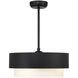 Diana 12 inch Matte Black with Black Blades Fan D'Lier