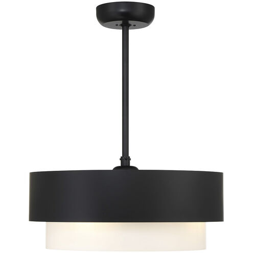 Diana 12 inch Matte Black with Black Blades Fan D'Lier