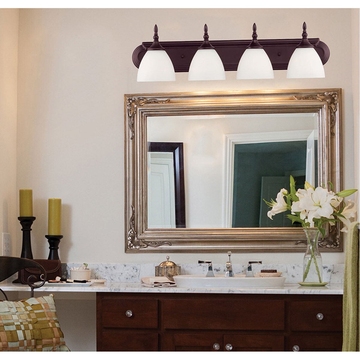 4 light bronze vanity light on sale