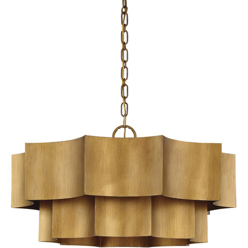 Shelby 6 Light 30 inch Gold Patina Pendant Ceiling Light