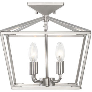 Townsend 4 Light 13 inch Satin Nickel Semi-Flush Ceiling Light, Essentials