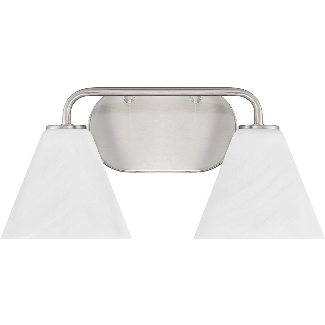 Blair 2 Light 15.5 inch Satin Nickel Bath Wall Light