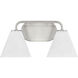 Blair 2 Light 15.5 inch Satin Nickel Bath Wall Light