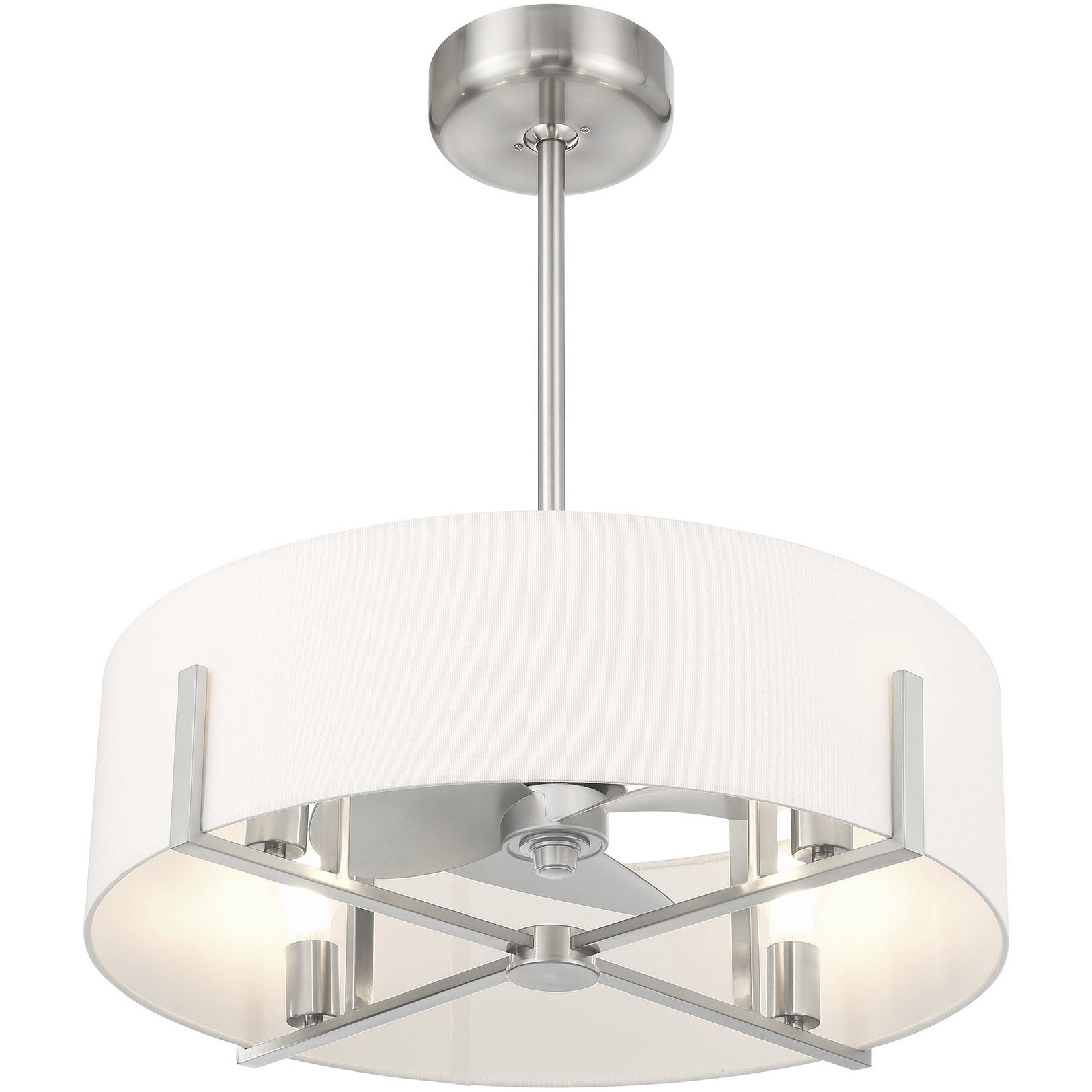 Mansell 14 inch Satin Nickel Fan D'Lier