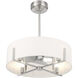 Mansell 14 inch Satin Nickel with Gold Blades Fan D'Lier