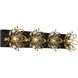 Poppy 4 Light 31 inch Matte Black with Warm Brass Accents Vanity Light Wall Light