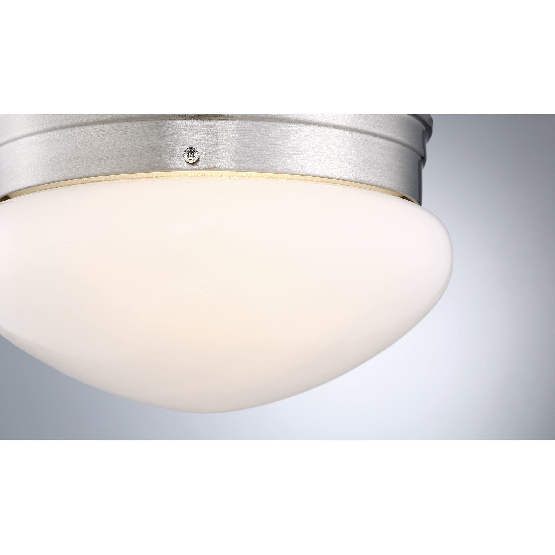 Nickel flush shop mount ceiling light