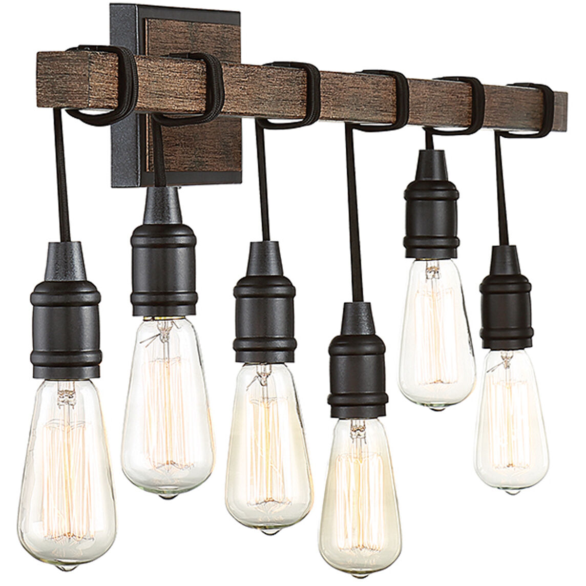 Burgess 6 Light 39 inch Durango Bathroom Vanity Light Wall Light