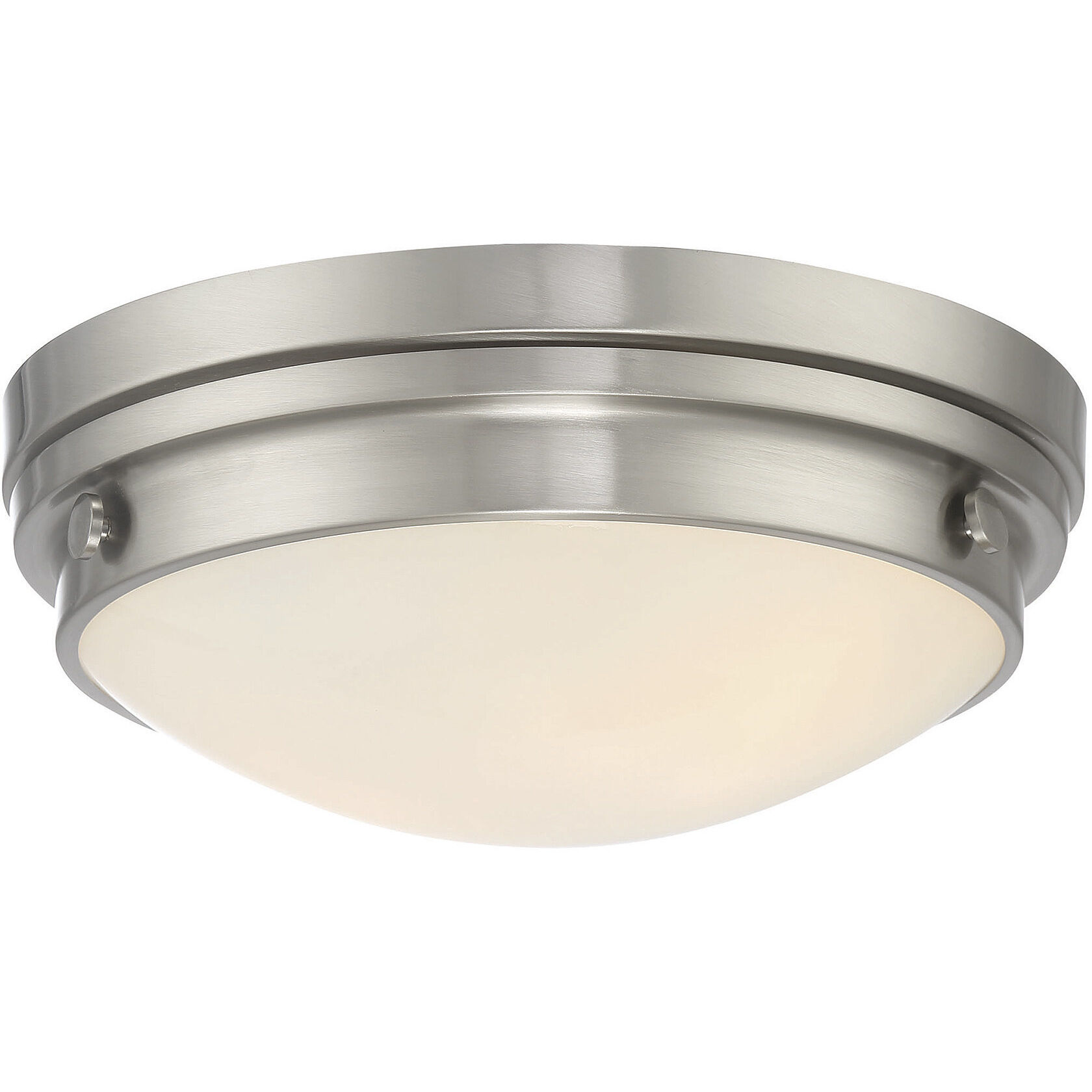 Lucerne 2 Light 13.25 inch Satin Nickel Flush Mount Ceiling Light, Essentials