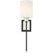 Alvara 1 Light 5.5 inch Matte Black with Polished Nickel Accents Wall Sconce Wall Light, Essentials
