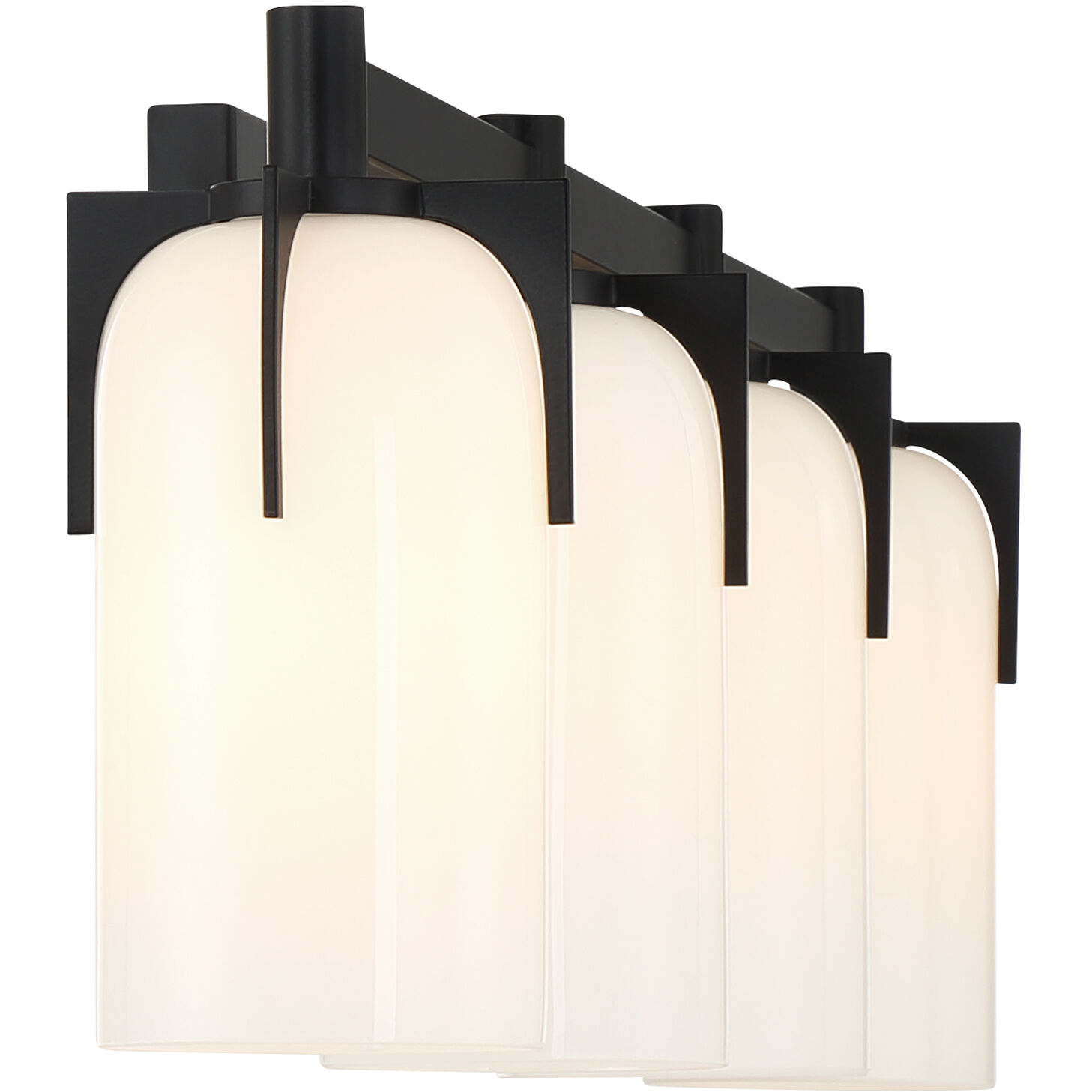 Caldwell 4 Light 32 inch Black Bathroom Vanity Light Wall Light